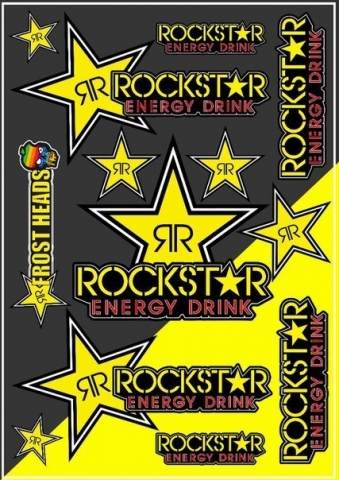 Купить наклейки для мотоциклов и квадроциклов Rockstar Yellow Наклейки для мотоциклов и квадроциклов Rockstar Yellow