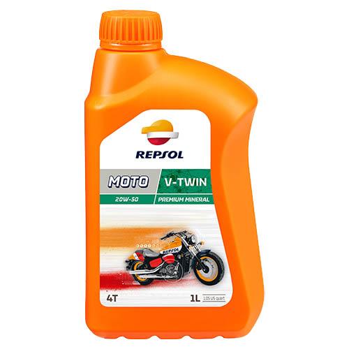 Купить масло четырехтактное 20W50 минеральное REPSOL Moto V-TWIN 4T 1 л Масло четырехтактное 20W50 минеральное REPSOL Moto V-TWIN 4T 1 л