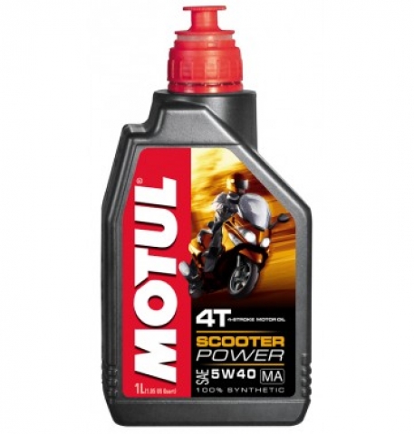 Купить синтетическое моторное масло MOTUL Scooter Power 5W40 для 4-х тактных скутеров Синтетическое моторное масло MOTUL Scooter Power 5W40 для 4-х тактных скутеров